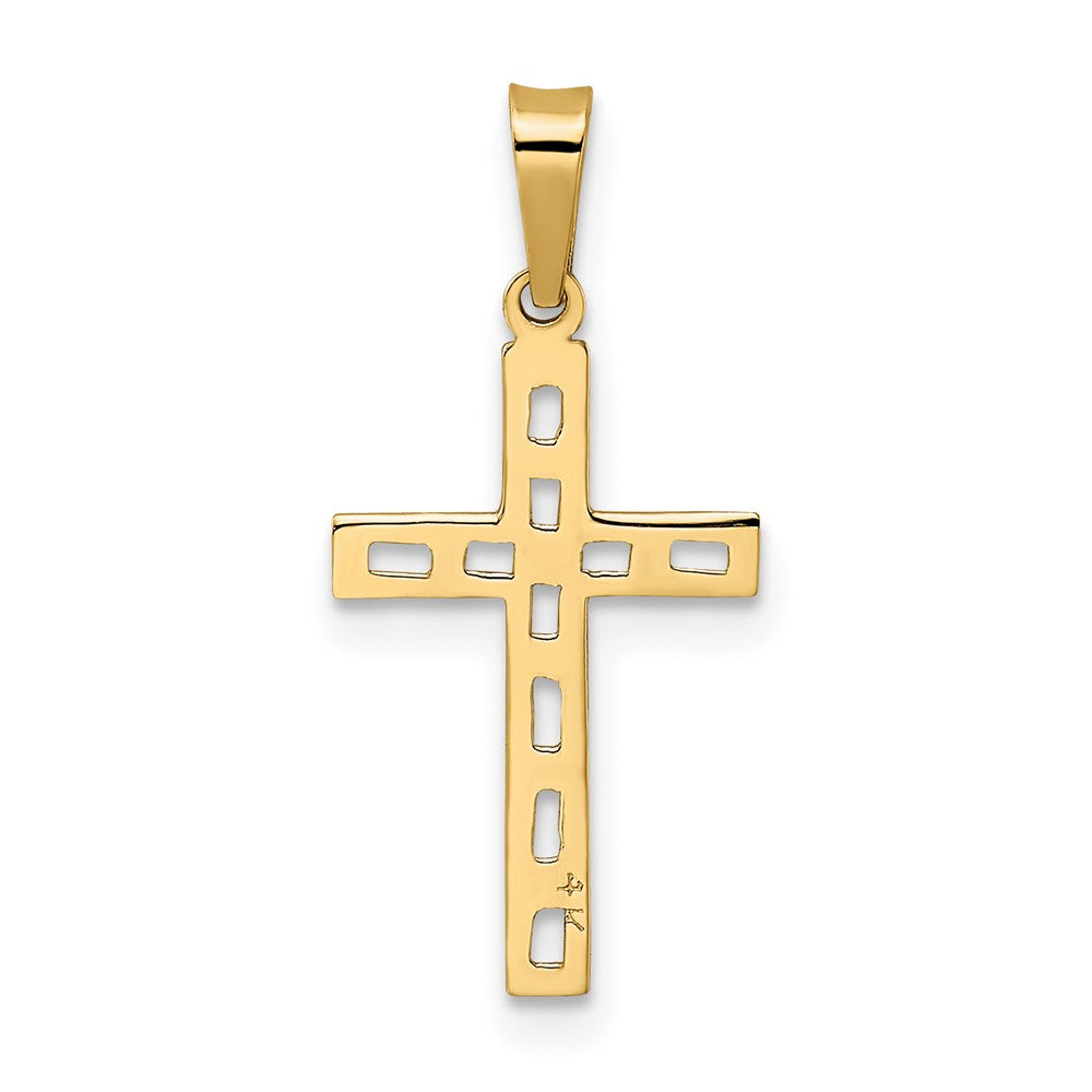 14K Gelbgold 14K Poliert Massiv Kreuz Anhänger
