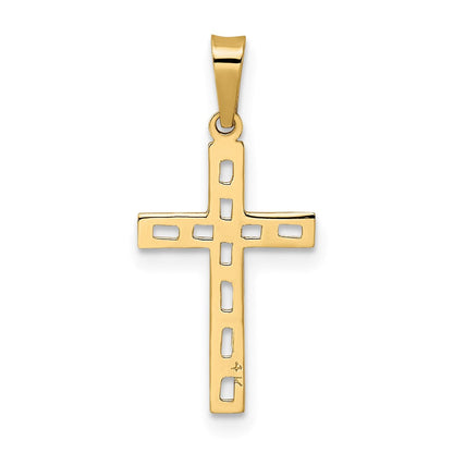 14K Gelbgold 14K Poliert Massiv Kreuz Anhänger
