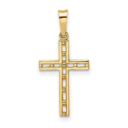 14K Gelbgold 14K Poliert Massiv Kreuz Anhänger