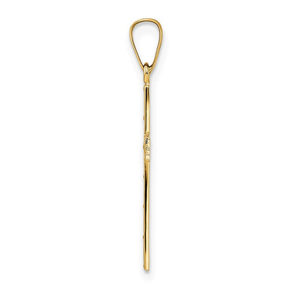 14K Gelbgold 14K Poliert Massiv Kreuz Anhänger
