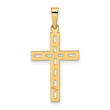 14K Gelbgold 14K Poliert Massiv Kreuz Anhänger