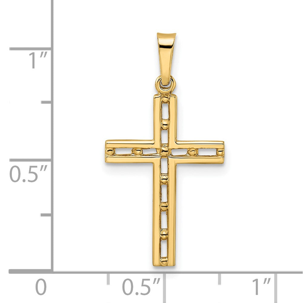 14K Gelbgold 14K Poliert Massiv Kreuz Anhänger