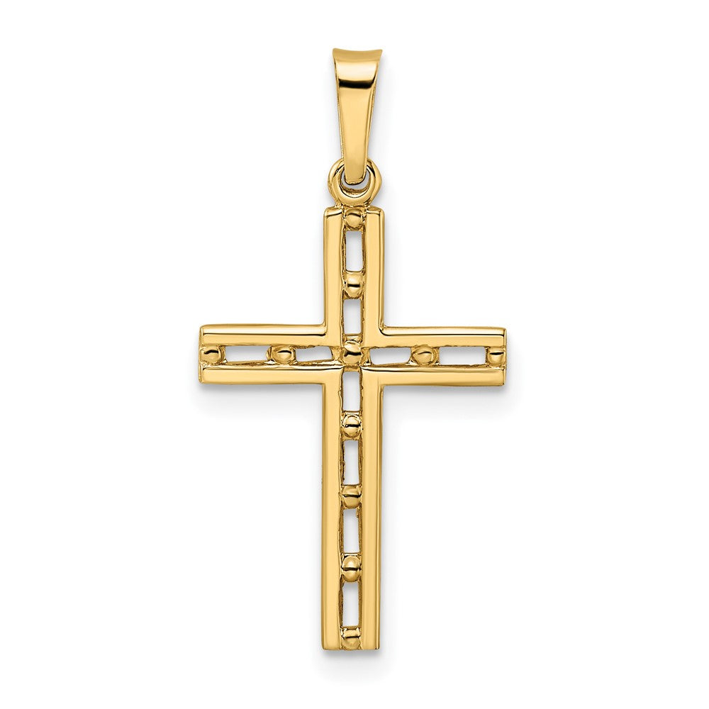 14K Gelbgold 14K Poliert Massiv Kreuz Anhänger