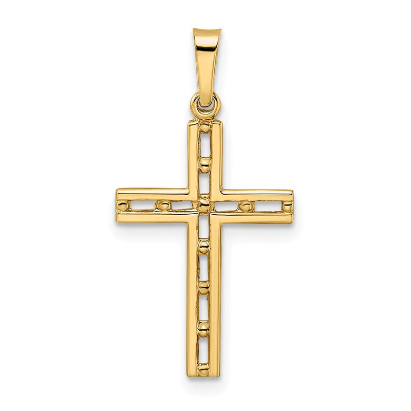 14K Gelbgold 14K Poliert Massiv Kreuz Anhänger