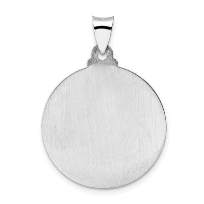 14K Weißgold 14K Weißgold Poliert und Satiniert Hohl Jesus Face Plättchen Anhänger