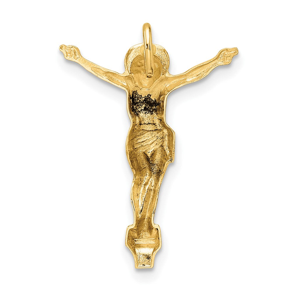 14K Gelbgold Poliert Massiv Risen Christus Kette Anhänger