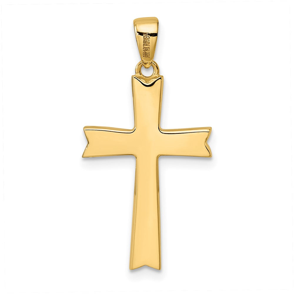 14k Gelb- & Rhodiumgold, Gelb- und Roségold mit Weißrhodium, diamantierter Kruzifix-Anhänger