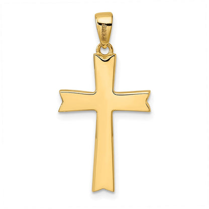 14k Gelb- & Rhodiumgold, Gelb- und Roségold mit Weißrhodium, diamantierter Kruzifix-Anhänger