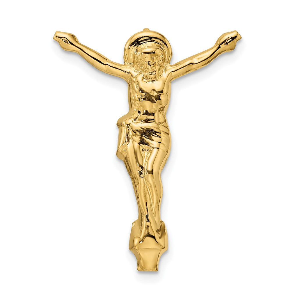 14K Gelbgold Poliert Massiv Risen Christus Kette Anhänger