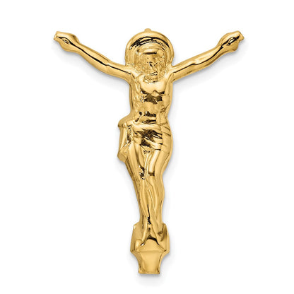 14K Gelbgold Poliert Massiv Risen Christus Kette Anhänger