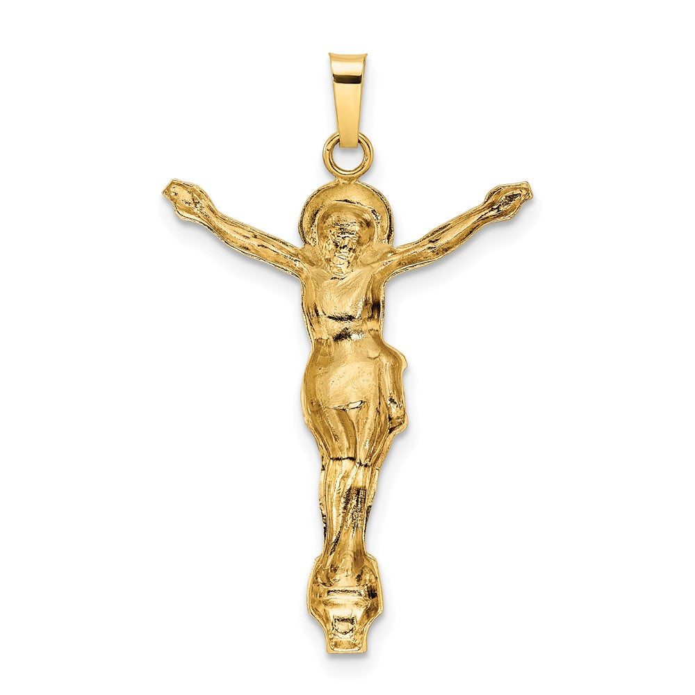 14K Gelbgold Poliert Massiv Auferstandener Christus Anhänger
