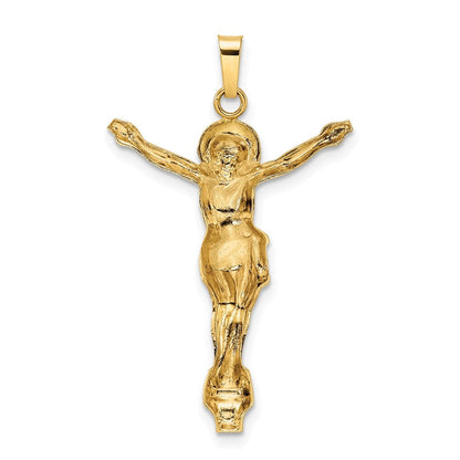 14K Gelbgold Poliert Massiv Auferstandener Christus Anhänger