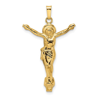 14K Gelbgold Poliert Massiv Auferstandener Christus Anhänger