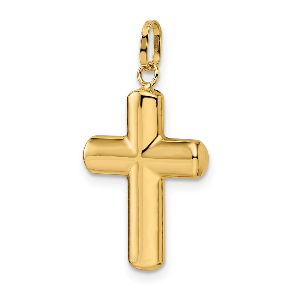 14K Gelbgold 14K Poliert Gewölbt Kreuz Anhänger