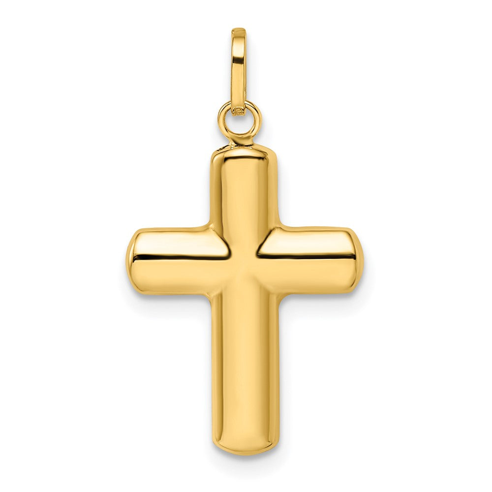 14K Gelbgold 14K Poliert Gewölbt Kreuz Anhänger