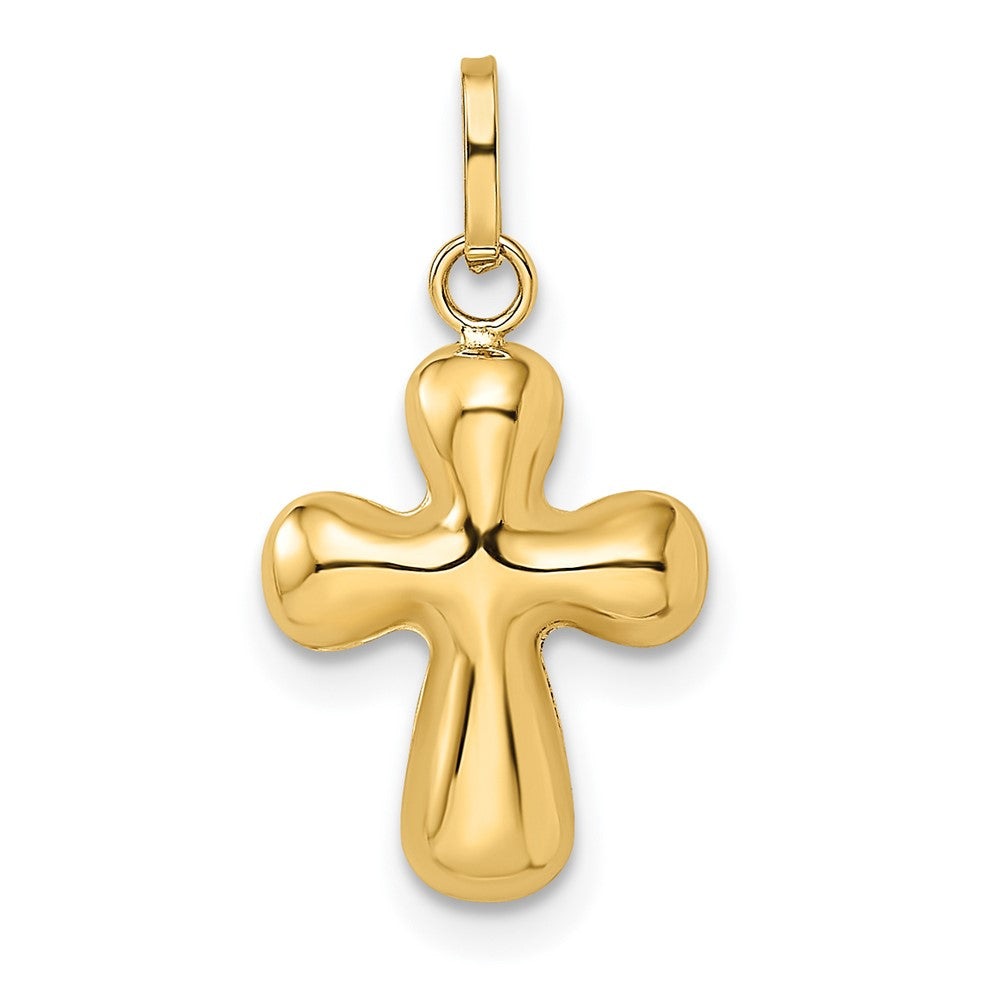14K Gelbgold 14K Poliert Gewölbt Kreuz Anhänger