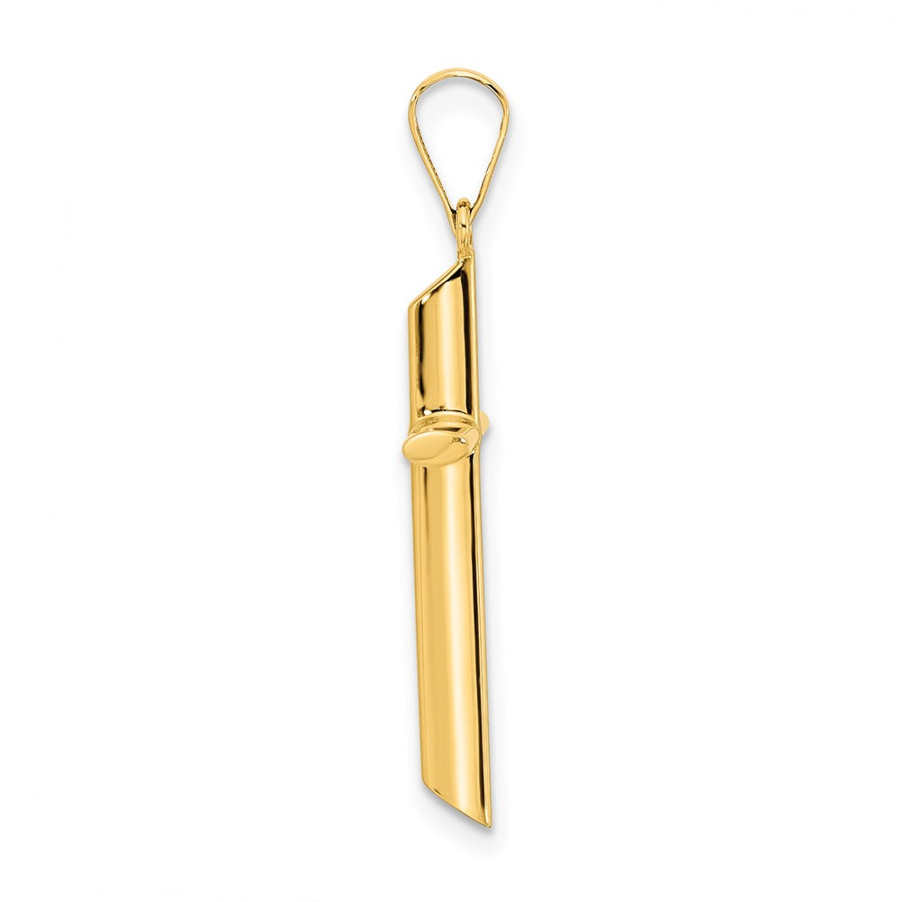 14 Karat Gelbgold Poliertes Kreuz-Anhänger