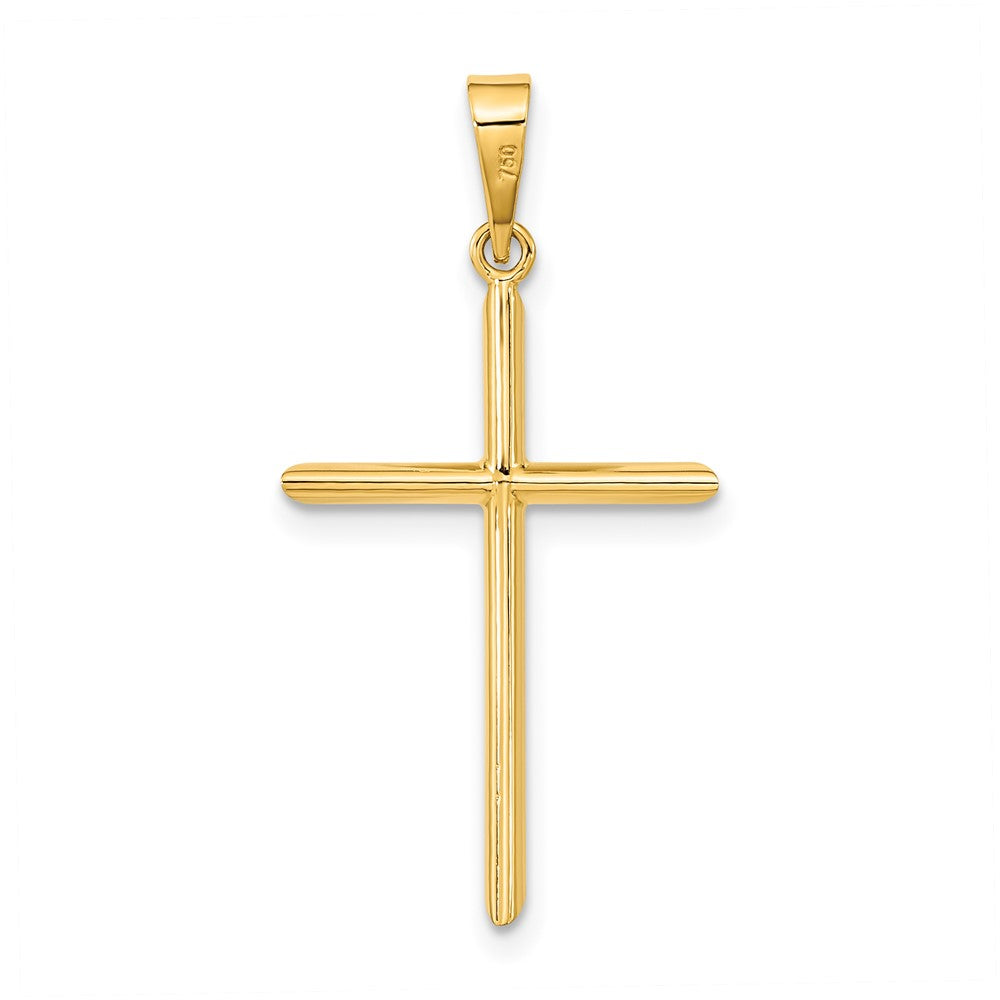 14 Karat Gelbgold Poliertes Kreuz-Anhänger