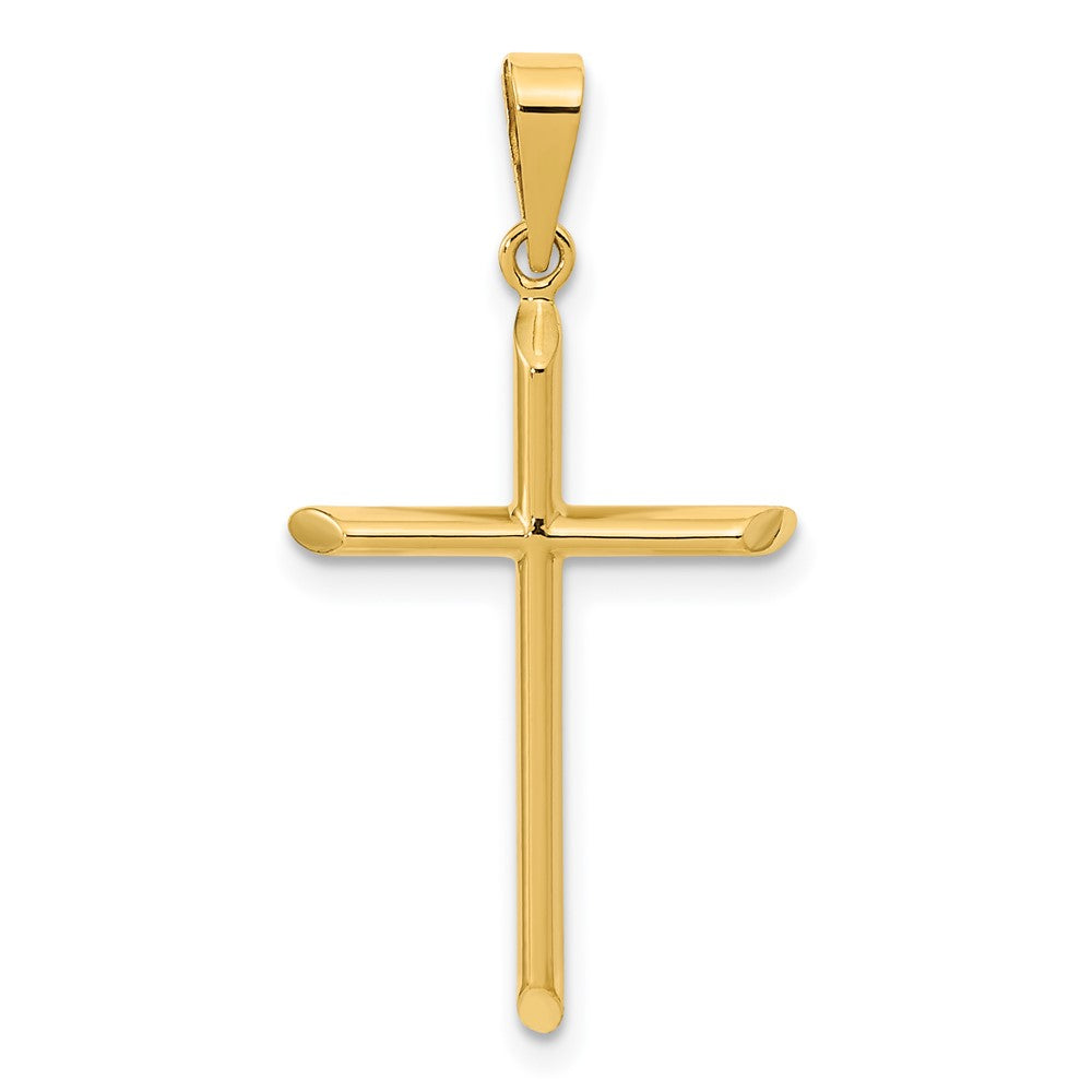 14 Karat Gelbgold Poliertes Kreuz-Anhänger