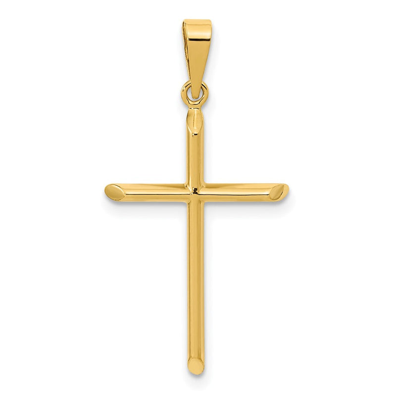 14 Karat Gelbgold Poliertes Kreuz-Anhänger