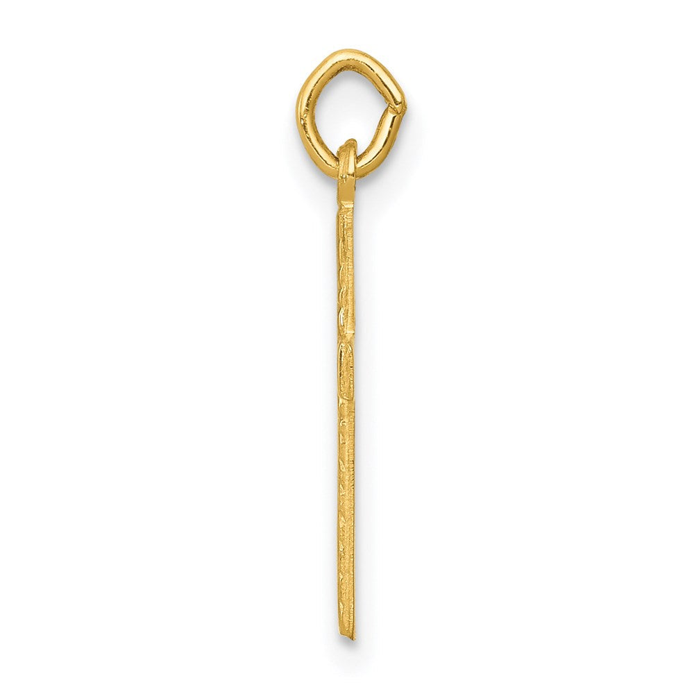 14K Gelbgold 14K Blumen Kreuz Charm