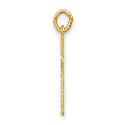 14K Gelbgold 14K Blumen Kreuz Charm
