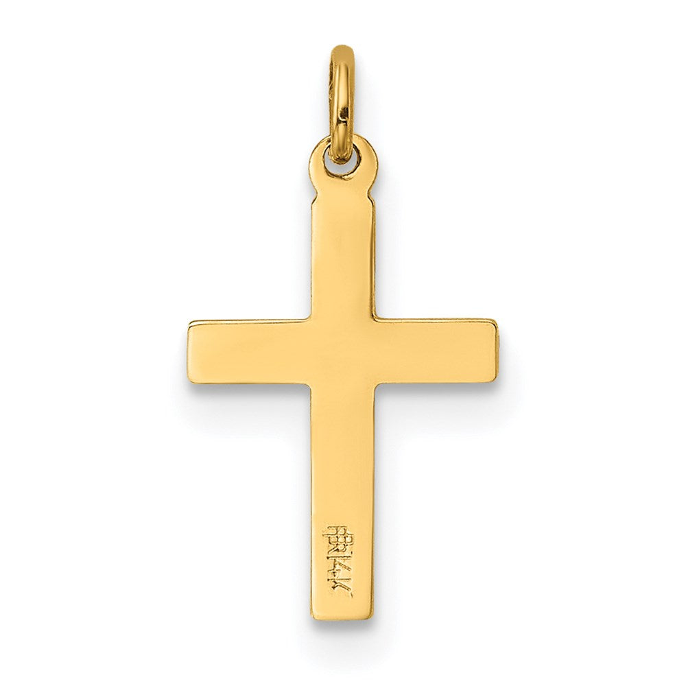 14K Gelbgold 14K Blumen Kreuz Charm