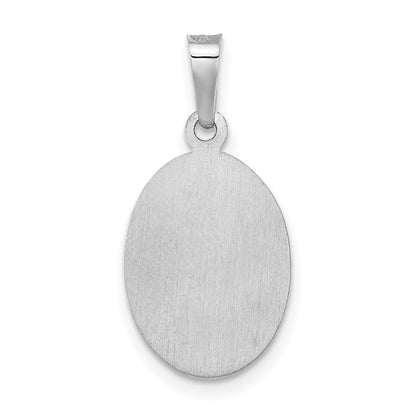 14K Weißgold 14K Weißgold Poliert und Satiniert Hohl Oval St Jude Thaddeus Medaille