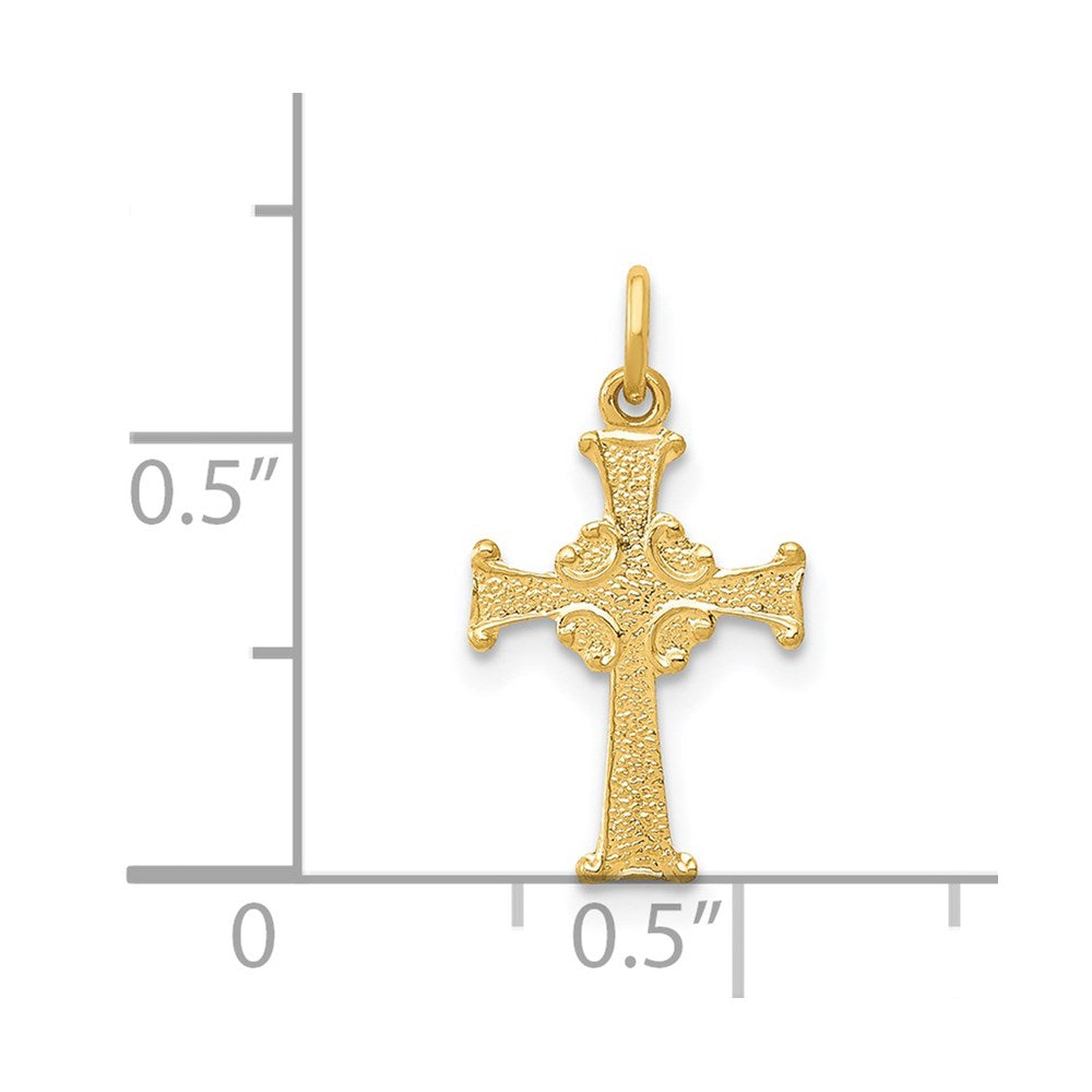 14K Gelbgold 14K Keltisch Kreuz Charm
