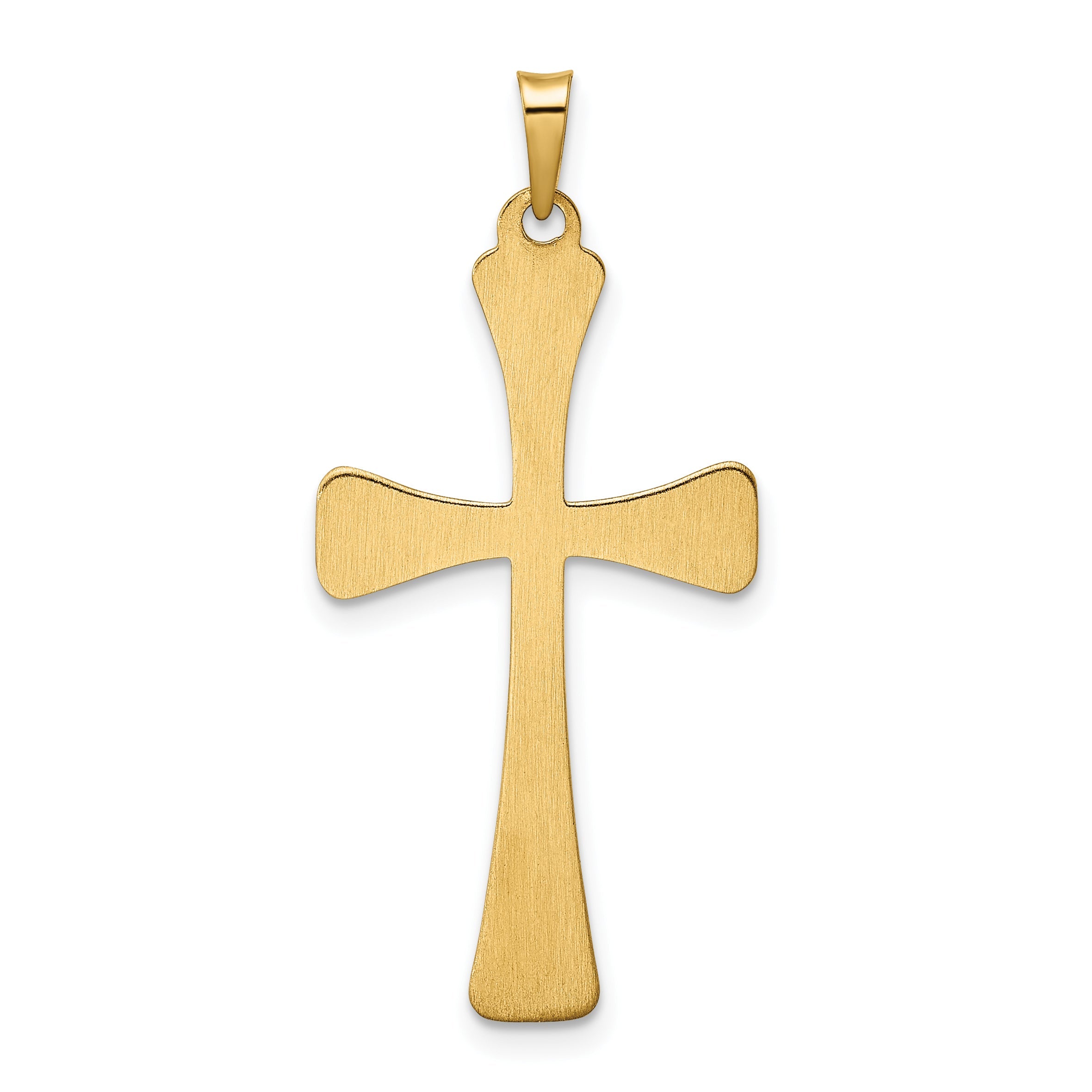14K Gelbgold 14K Poliert Hohl Kreuz Anhänger