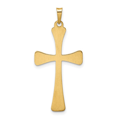 14K Gelbgold 14K Poliert Hohl Kreuz Anhänger