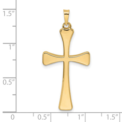 14K Gelbgold 14K Poliert Hohl Kreuz Anhänger