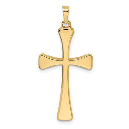 14K Gelbgold 14K Poliert Hohl Kreuz Anhänger