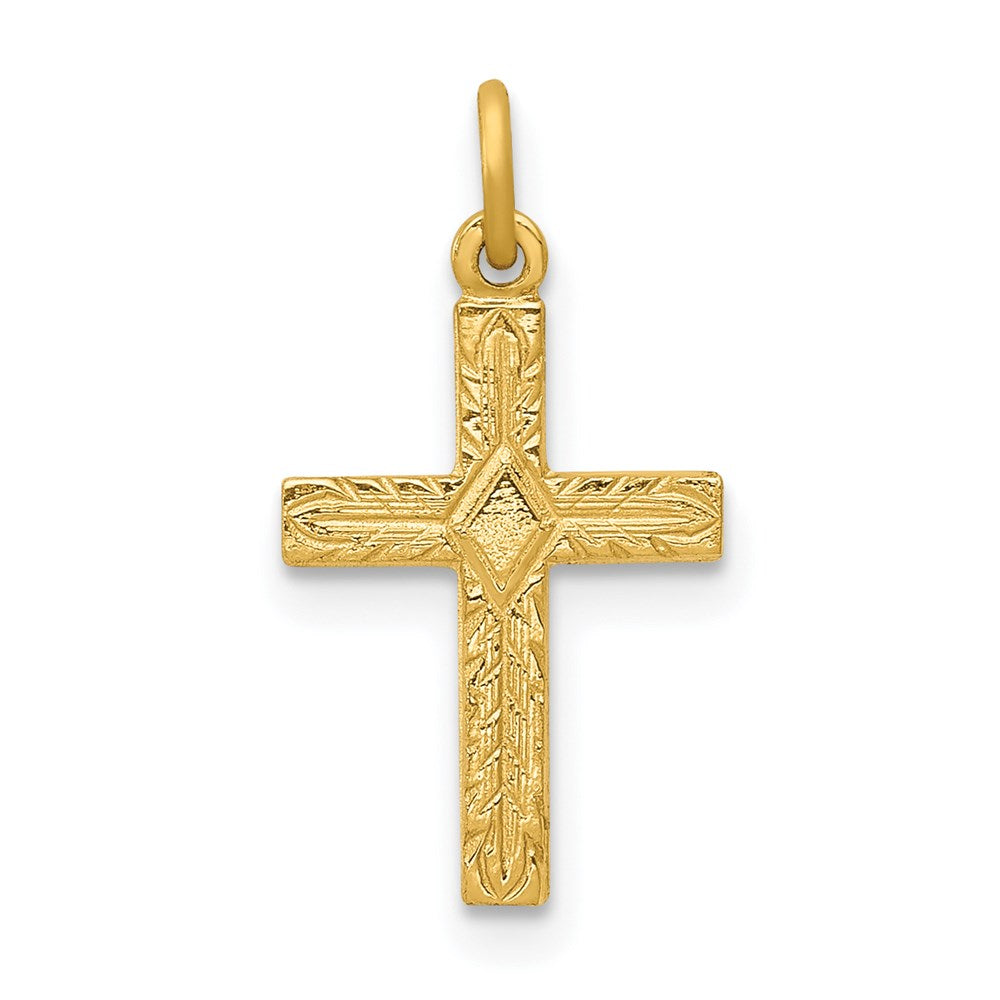 14K Gelbgold 14K Klein Kreuz Charm
