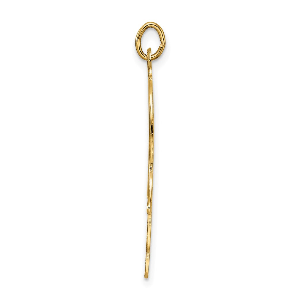 14K Gelbgold Poliertes Massives Filigranes Hamsa-Anhänger** Wait, let me correct the grammar: **14K Gelbgold Polierter Massiver Filigraner Hamsa-Anhänger