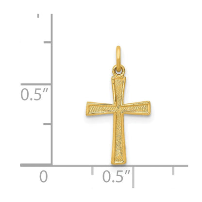 14K Gelbgold 14K Kreuz Charm