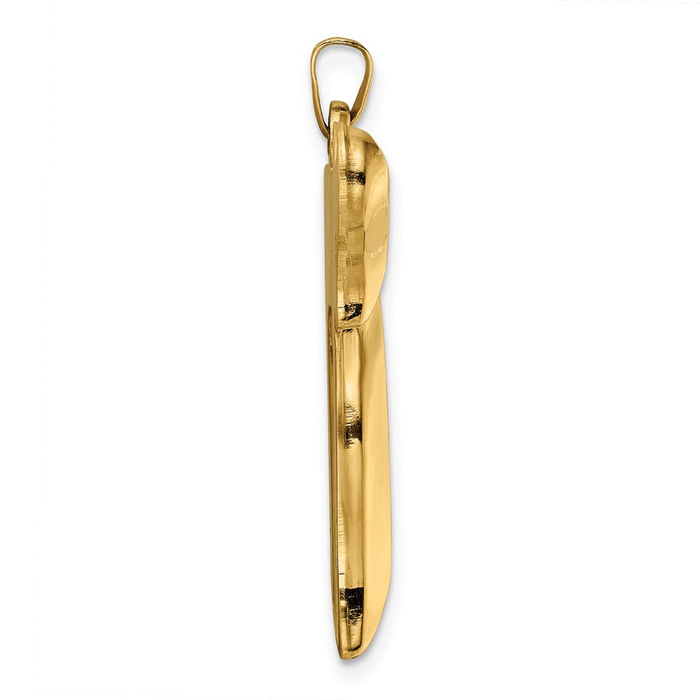14K Gelbgold 14K Poliert Hohl Chai Symbol Anhänger