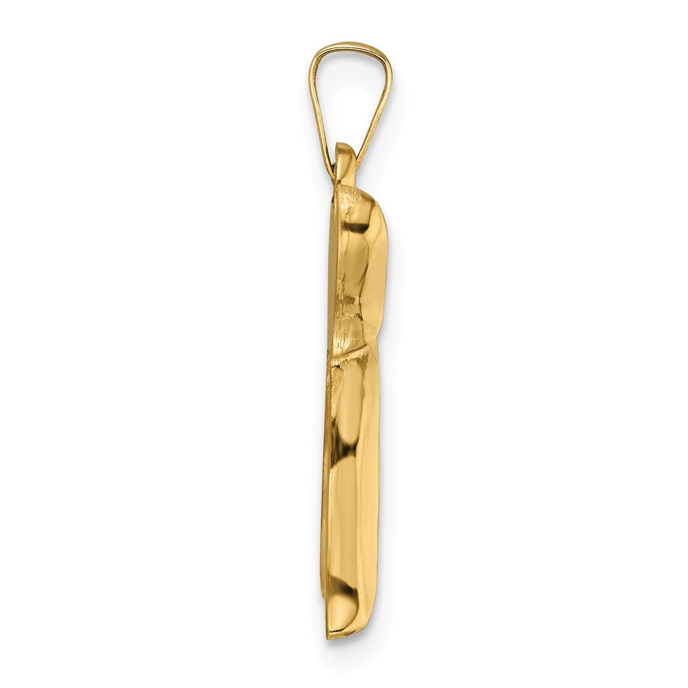 14K Gelbgold 14K Poliert Hohl Chai Symbol Anhänger