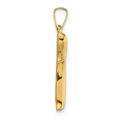 14K Gelbgold 14K Poliert Hohl Chai Symbol Anhänger