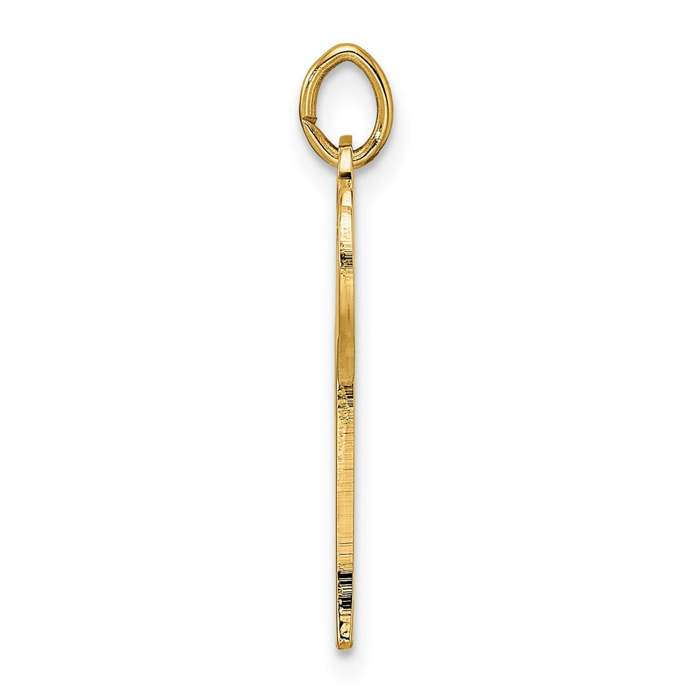 14K Gelbgold Poliert Solid Chai-Symbol-Anhänger