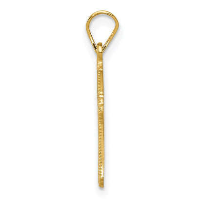 14K Gelbgold 14K Knospend Kreuz Charm
