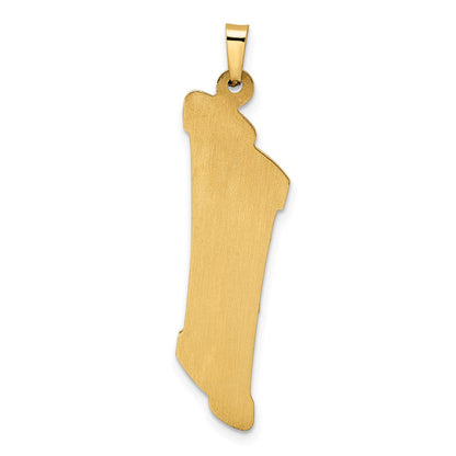 14K Bicolor 14K Bicolor Hohl Mezuzah und Stern Anhänger