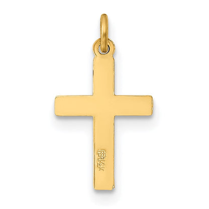 14K Gelbgold 14K Klein Kreuz Charm
