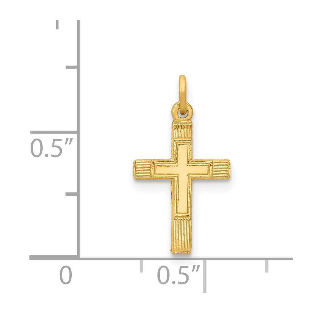 14K Gelbgold 14K Klein Kreuz Charm