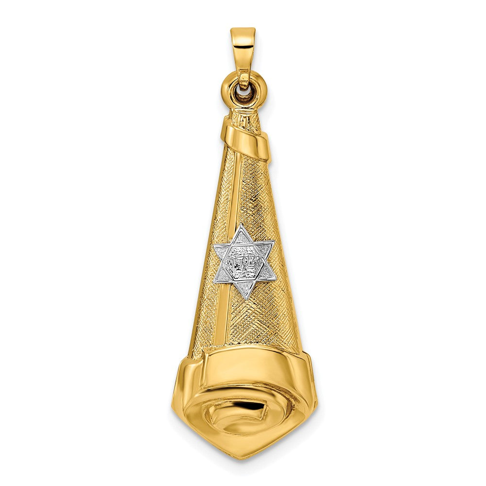 14K Bicolor 14K Bicolor Hohl Ranke und Stern Anhänger