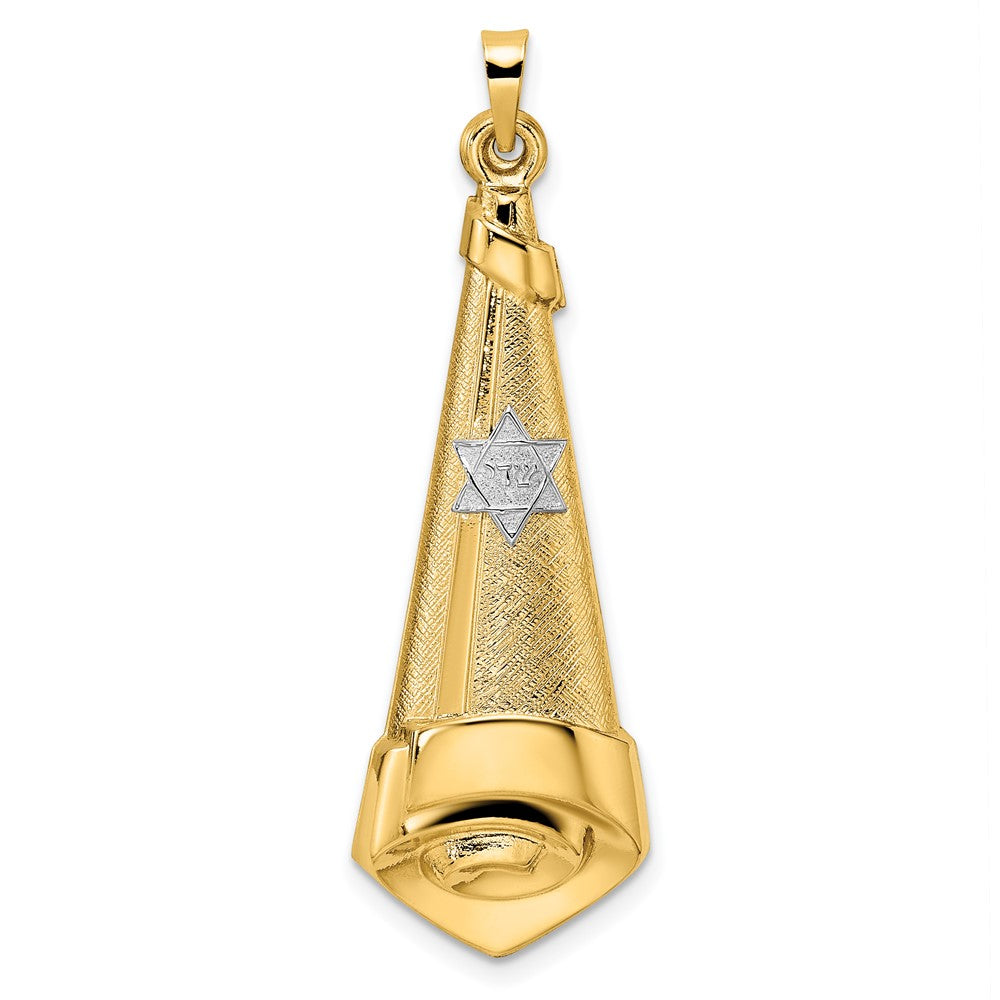 14K Bicolor 14K Bicolor Poliert Hohl Ranke Anhänger