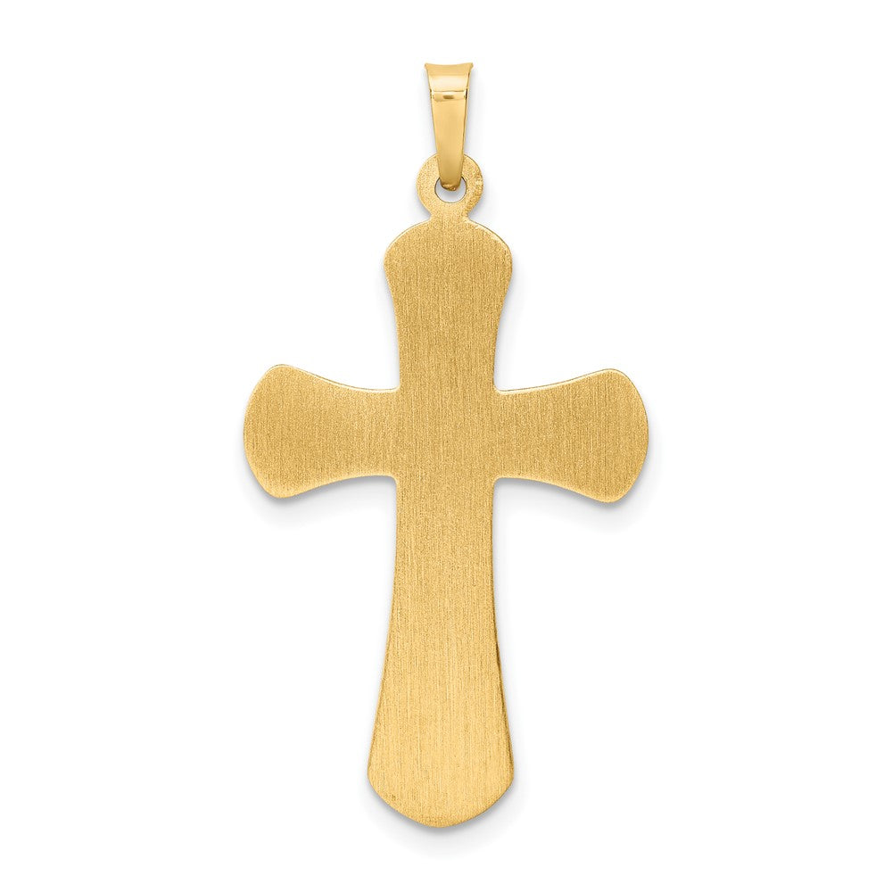 14K Bicolor 14K Bicolor und Weiß Rhodium Hohl Inri Kruzifix Anhänger