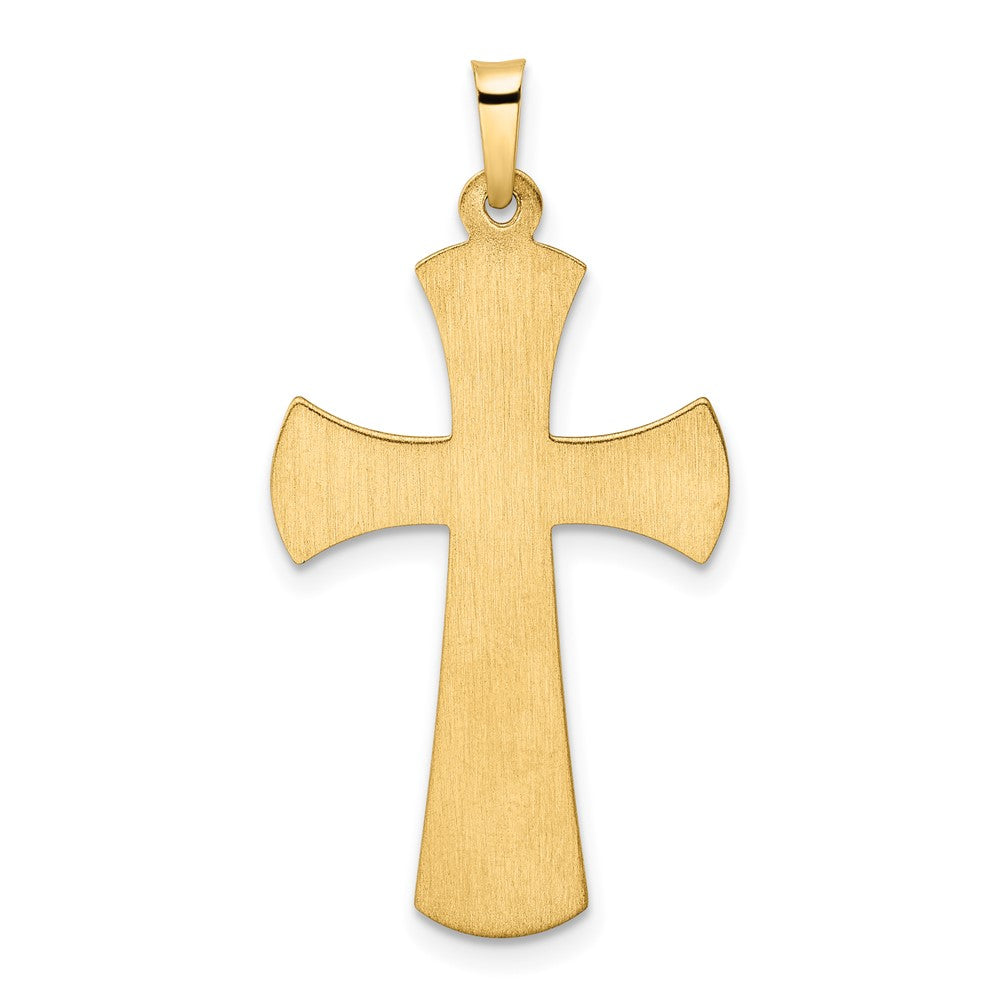14K Bicolor 14K Bicolor und Weiß Rhodium Hohl Inri Kruzifix Anhänger
