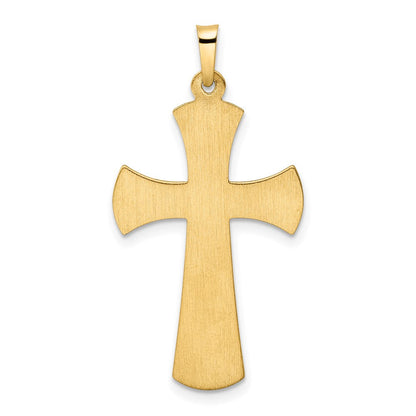 14K Bicolor 14K Bicolor und Weiß Rhodium Hohl Inri Kruzifix Anhänger