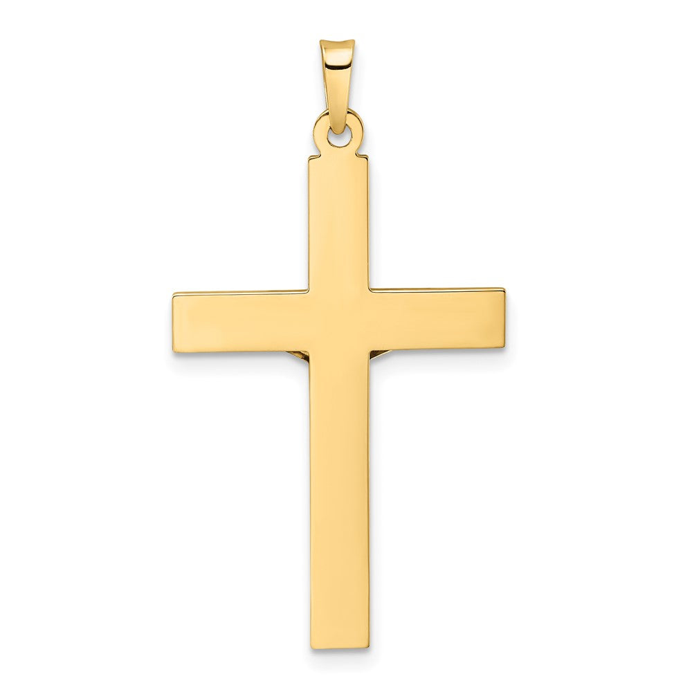 14K Bicolor Gold Polierter Massiver INRI Kruzifix-Anhänger